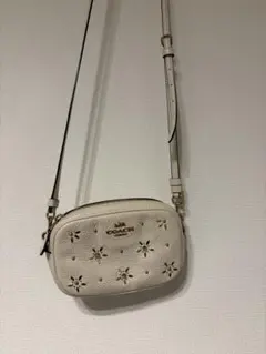 COACH 花柄ショルダーバッグ クリーム色
