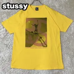 ✨美品✨ 【STUSSY】 半袖 Tシャツ スケボー デカプリント イエロー L