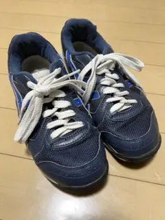 ASICS ネイビー/ブルー スニーカー 22.5cm