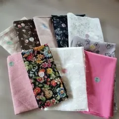 花柄コットン生地 10枚セット
