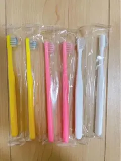 奇跡の歯ブラシ　 子ども用　３色　6本セット ピンク、白、黄色