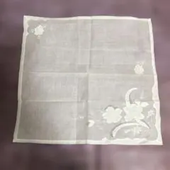 花柄刺繍ハンカチ