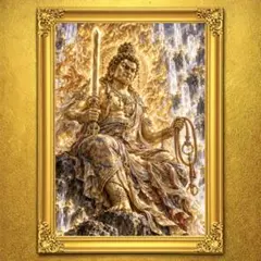金炎不動明王 不動明王 開運絵画 厄除け 守護 金運 招福 風水 御守り