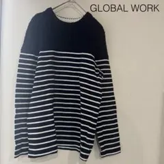 GLOBAL WORK ボーダー 長袖セーター　ニット