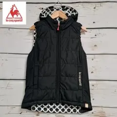le coq sportif ダウン ベスト フード付き ブラック S