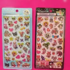 硬い3D立体シール②点set☆ぷっくり硬いシール☆（パワパフ）