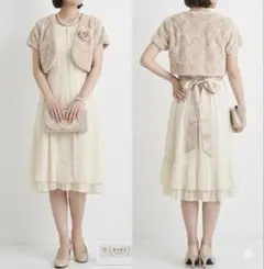 【美品】axes femme パーティードレス＆バラモチーフボレロ セット