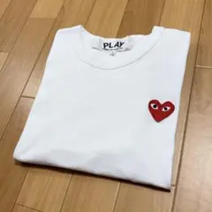 PLAY COMME des GARCONS Tシャツ 白 赤ハート S