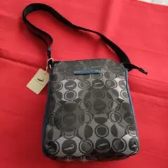 クロコダイル(Crocodile) ショルダーバッグ (グレー/ブラック)