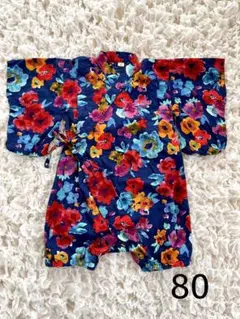 OCEAN & GROUND 80cm ロンパース 浴衣 女の子 花柄