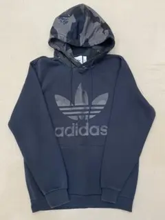 adidas アディダス　パーカー　カモフラージュ柄　紺　S サイズ