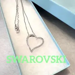 【美品】SWAROVSKI ハートモチーフ　ネックレス
