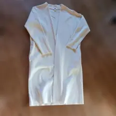 ユニクロ ホワイト　ロングカーディガン M