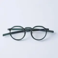 Ciqi リーディンググラス Damon カーキ 度なし 伊達メガネ