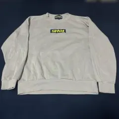 SPAM グレー ロゴ入り トレーナー