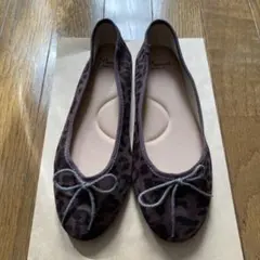 Menue バレエシューズ　豹柄