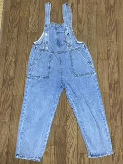 ライトブルー デニム サロペット S