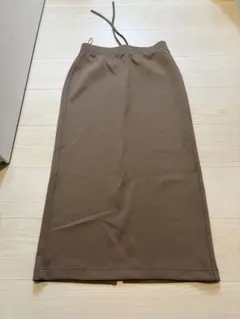 ユニクロ　UNIQLO ドライスウェットナローマキシスカート　Mサイズ　ブラウン
