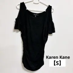 Karen Kane ブラック オフショルダー チュニック S トップス 半袖