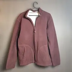 ワインレッド フリースジャケット フルジップ
