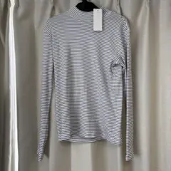 ユニクロ リブハイネックT 長袖 Ｌ