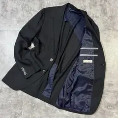 【美品】高機能　ジャケット　ウォッシャブル　ストレッチ　ソフコン　ブラック　Lのサムネイル