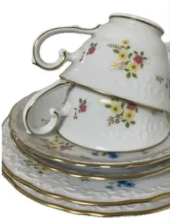 ノリタケ 散らし花　トリオ