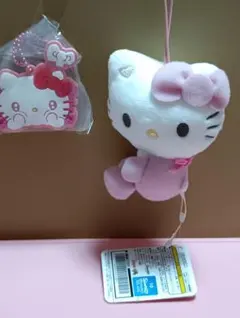 ハローキティパステルベビーマスコット ＋ストラップ付きキャラクター「新品タグ付」