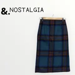 【NOSTALGIA 】チェック柄タイトスカート　派手　ツイード