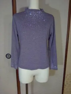 春秋用　レディス FT.Collection スパンコール装飾 長袖シャツ