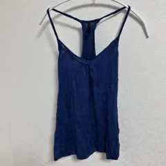 レア　ネイビー Vネック キャミソール