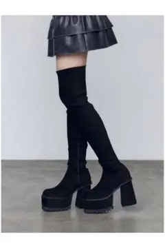 Ｌサイズ　EMODA スクエアフィットロングブーツ　エモダ美脚ニーハイブーツ