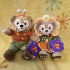 香港ディズニー　ダッフィー　シェリーメイ　ハロウィン　ぬいぐるみ　２体セット