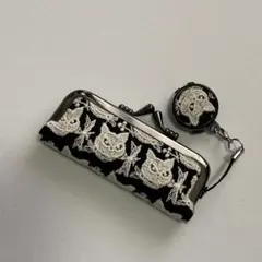 試作品 難あり がま口ポーチ キャンディ型 ハンドメイド クロッチくん