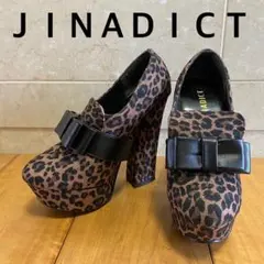 【新品未使用】JINADICT★2wayヒョウ柄チャンキーヒールパンプス