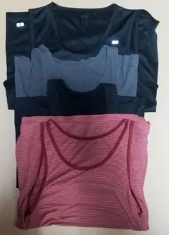 全てユニクロ■タンクトップ4枚セット　メンズM～L