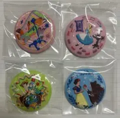 ディズニー　刺繍缶バッジ　セット　ズートピア　白雪姫　アリス　トイストーリー