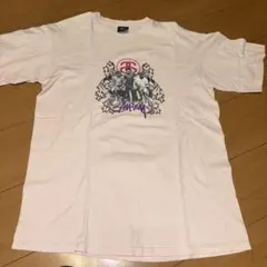 Stüssy グラフィックプリント Tシャツ M 薄ピンク
