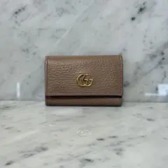 GUCCI グッチ キーケース 本革 レザー マーモント 6連 GG 金