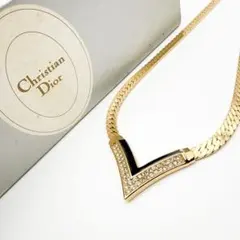 3036-2 保存箱付き✨　Dior　ネックレス　チョーカー　CD ロゴ　希少