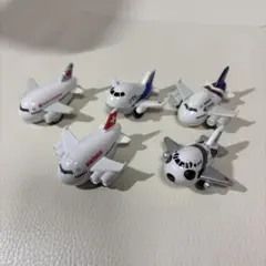 航空機 飛行機 プルバックカー ミニカー 5点セット