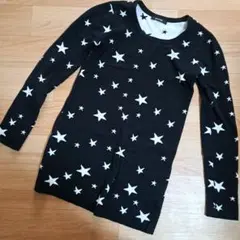 ニット　星柄　黒　レディース　長袖　セーター