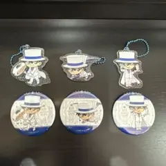 怪盗キッドカフェ　アクキー　缶バッジ　コンプリートセット