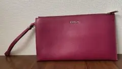 FURLA フルラ レザーポーチ クラッチ ピンク