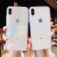 【iPhoneX,XS用】オーロラがかわいい 高性能 スマホケース クリアケース