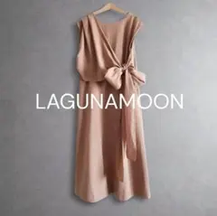 【新品 定価1.5万】ラグナムーン/ワンピース リボン フレンチスリーブ S