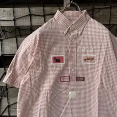90s カールヘルム プルオーバーシャツ ピンク チェックシャツ ボタンダウンのサムネイル