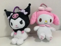 サンリオ　マイメロ　クロミ　ぬいぐるみ　カラビナ　キーホルダー
