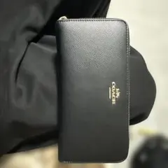COACH ブラックレザー 長財布