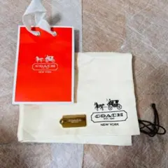 COACH コーチ　保存袋　ショップ袋(小)  プレート　3点セット